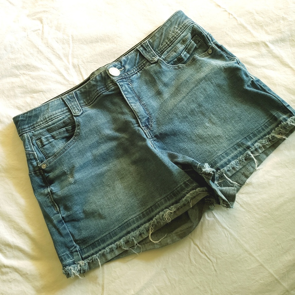 Jeans Denim Shorts Raw Hem Wit & Wisdom